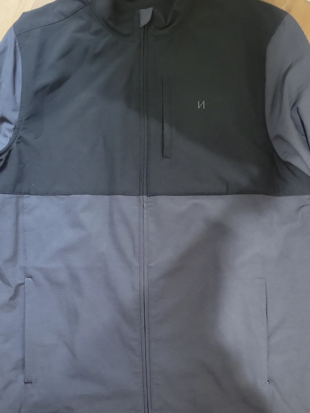 N Logo Two-Tone Men's Jacket in Black and Gray